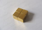 China Würfel-Neodym-Block-Magneten beschichteten Gold N35 5 * 5 * 5 Celsiusgrad Millimeters 80 usine