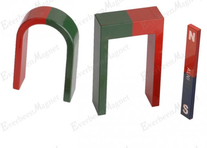 Rotes Grün gemalte Alnico3 pädagogische Magneten, Form-Alnico-Magnetstange